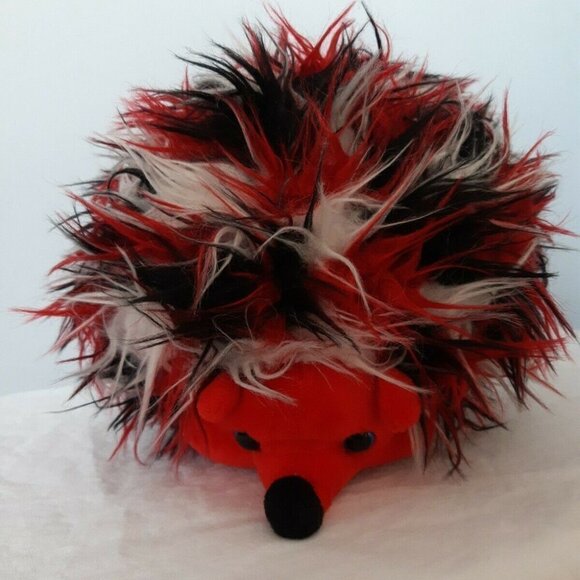 NEW England Patriots Scruffy hedgehog red blue furry stuffed toy - Picture 5 of 6